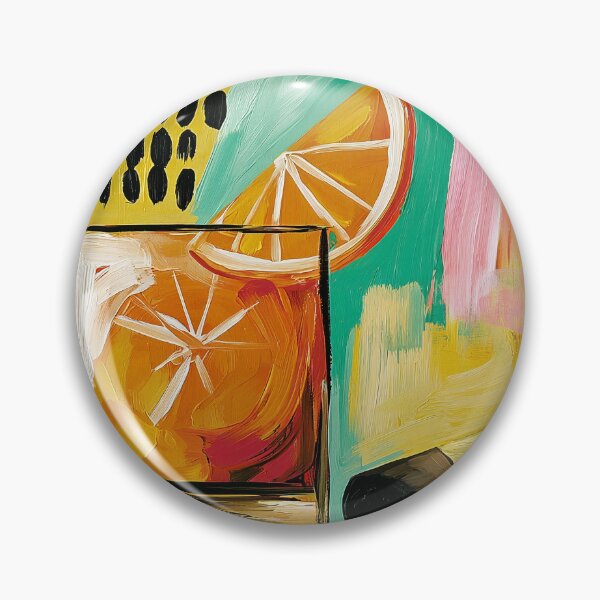 Item preview, Abstract Cocktail and Cigar Artwork with Bold Brushstrokes, Vivid Colors and Luxury Lounge Style designed and sold by OlfactoART Studio.