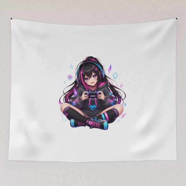 Item preview, Anime Gamer Girl RGB Aesthetic designed and sold by Animepopstudio.