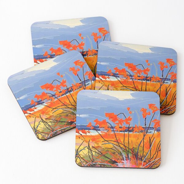 Item preview, Poppy Field on BeachPoppy Beach designed and sold by ViaARTfactory.
