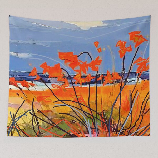 Item preview, Poppy Field on BeachPoppy Beach designed and sold by ViaARTfactory.