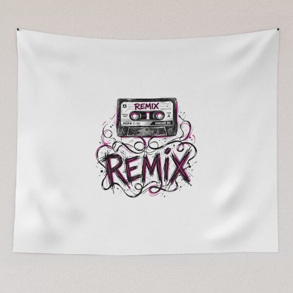 Item preview, Retro Remix Cassette Tape Graffiti Art designed and sold by Sanan Israyilli.