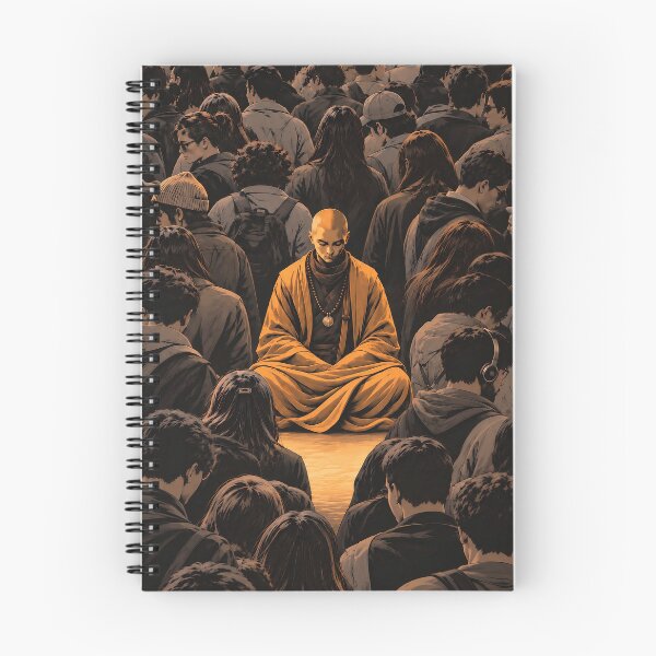 Item preview, Beyond the Noise — Meditating Monk in Urban Crowd designed and sold by SacredLensV.