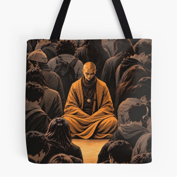 Item preview, Beyond the Noise — Meditating Monk in Urban Crowd designed and sold by SacredLensV.