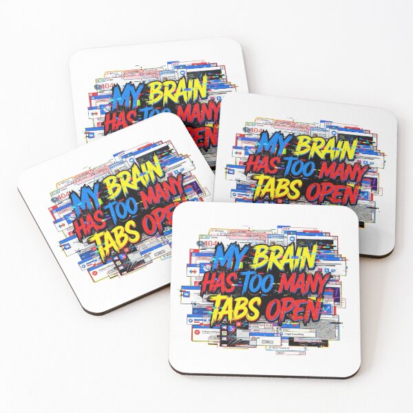 Item preview, My Brain Has Too Many Tabs Open Retro Glitch Art designed and sold by Sanan Israyilli.