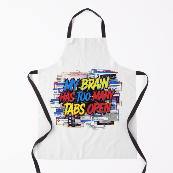 Item preview, My Brain Has Too Many Tabs Open Retro Glitch Art designed and sold by Sanan Israyilli.