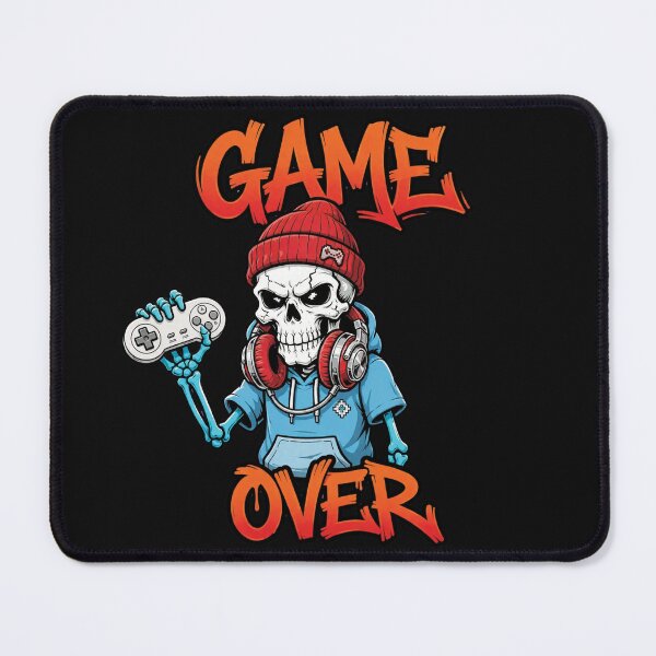 Item preview, Skeleton Gamer “GAME OVER” Street‑Art Hoodie designed and sold by Mindful56.