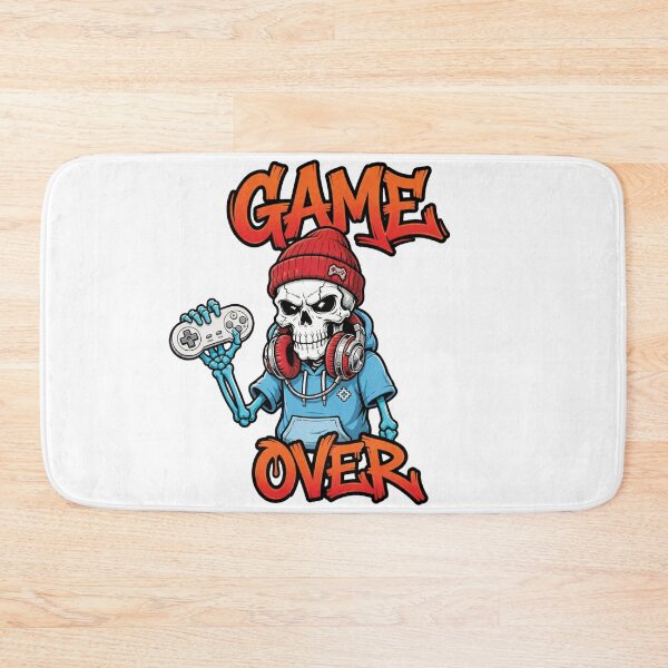 Item preview, Skeleton Gamer “GAME OVER” Street‑Art Hoodie designed and sold by Mindful56.