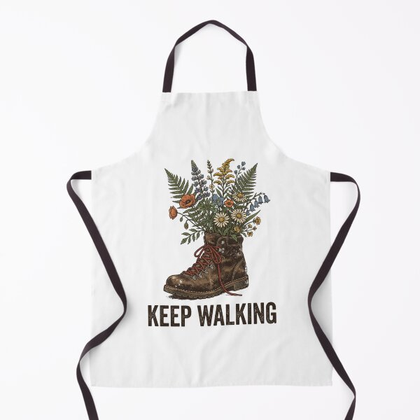 Item preview, Keep Walking Vintage Hiking Boot Wildflowers Art designed and sold by Sanan Israyilli.