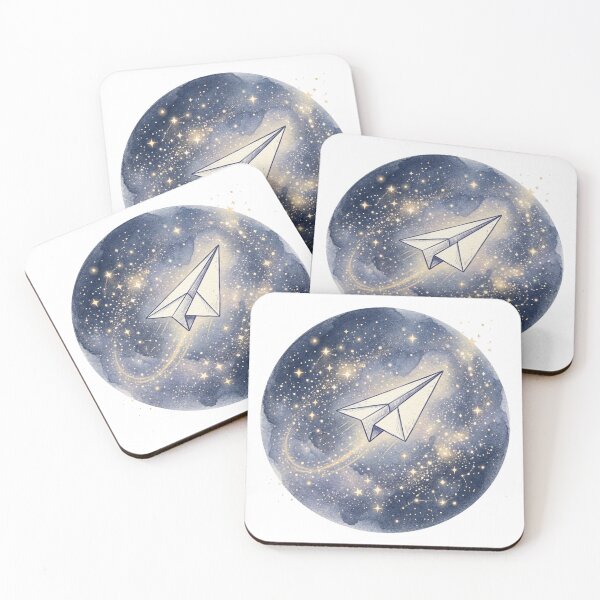 Item preview, Watercolor Paper Airplane Galaxy Space Art designed and sold by Sanan Israyilli.