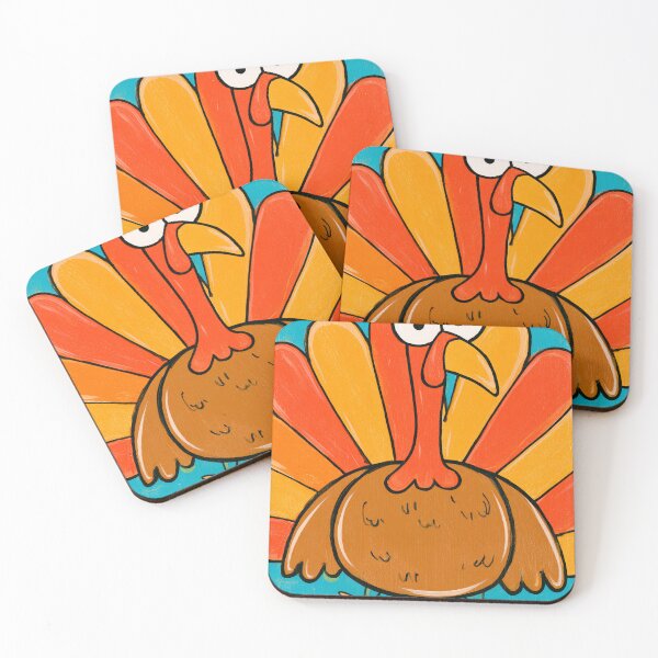 Item preview, Gobble Thanksgiving Turkey with Colorful Feathers and Playful Cartoon Charm designed and sold by OlfactoART Studio.
