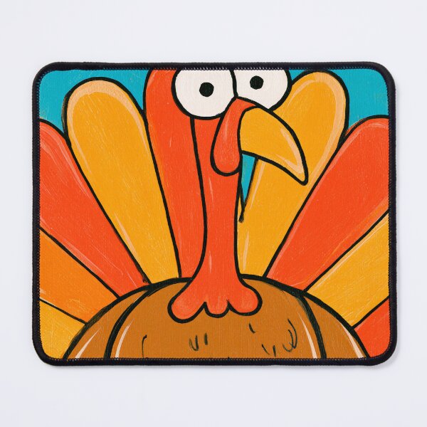 Item preview, Gobble Thanksgiving Turkey with Colorful Feathers and Playful Cartoon Charm designed and sold by OlfactoART Studio.