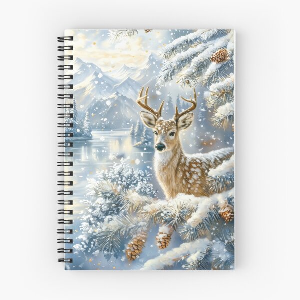 Item preview, Buck in a Snowy Winter Forest Landscape designed and sold by MargaretWiktor.