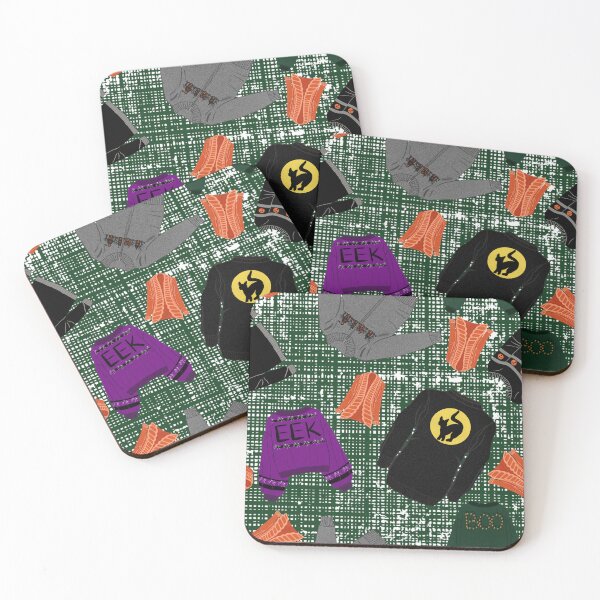 Item preview, Halloween Sweater Season, Green Burlap Background designed and sold by Purposely Designed.