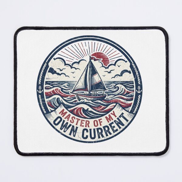 Item preview, Master Of My Own Current Vintage Sailboat Art designed and sold by Sanan Israyilli.