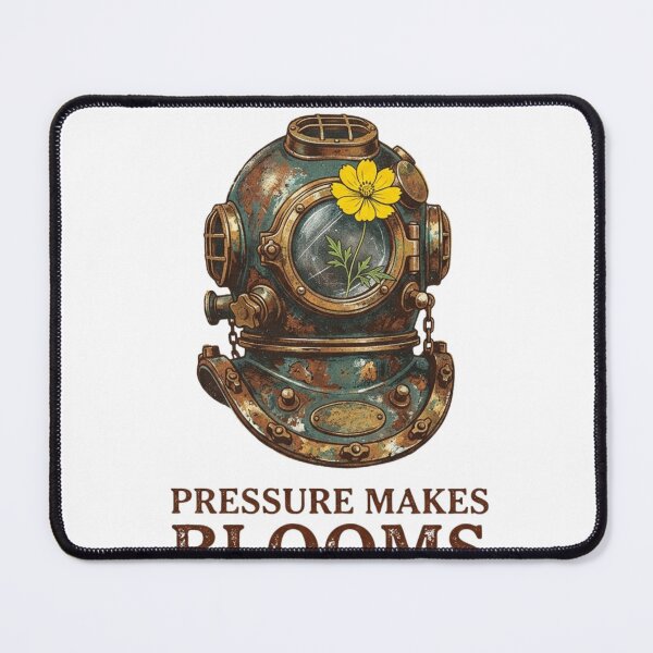 Item preview, Pressure Makes Blooms Vintage Diver Helmet Art designed and sold by Sanan Israyilli.