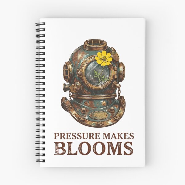 Item preview, Pressure Makes Blooms Vintage Diver Helmet Art designed and sold by Sanan Israyilli.