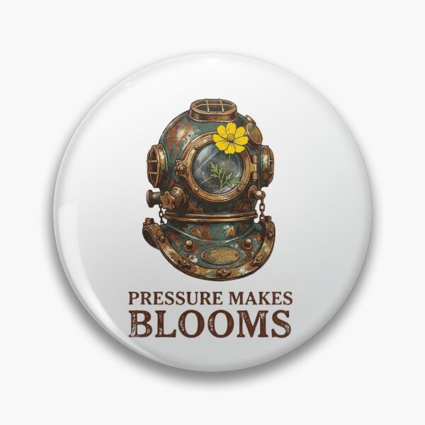 Item preview, Pressure Makes Blooms Vintage Diver Helmet Art designed and sold by Sanan Israyilli.