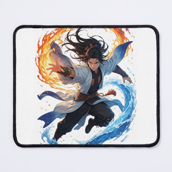 Item preview,  Elemental Fire and Water Warrior - Fantasy Bending Art designed and sold by Ahmeddoma.