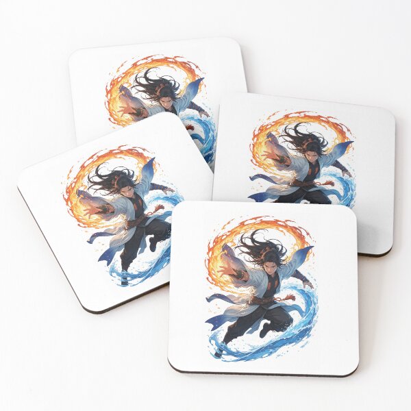 Item preview,  Elemental Fire and Water Warrior - Fantasy Bending Art designed and sold by Ahmeddoma.