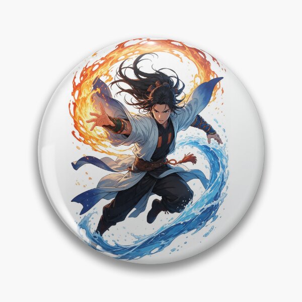 Item preview,  Elemental Fire and Water Warrior - Fantasy Bending Art designed and sold by Ahmeddoma.