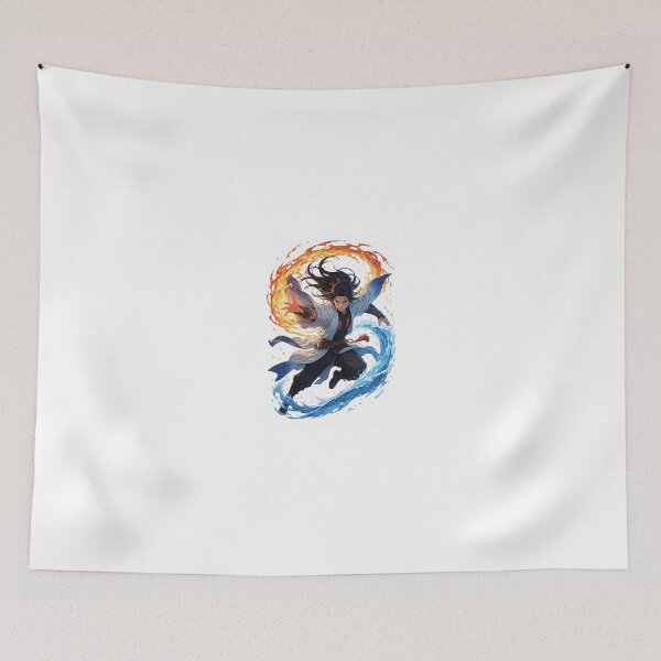 Item preview,  Elemental Fire and Water Warrior - Fantasy Bending Art designed and sold by Ahmeddoma.