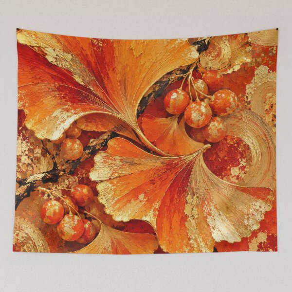 Item preview, Ginkgo Autumn Earthly Gold Textured designed and sold by scicilysimonee.