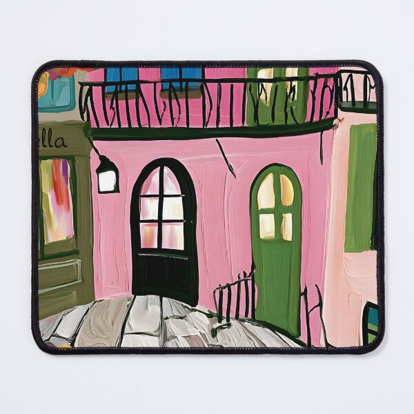 Item preview, Charming Autumn Street Scene with Colorful Architecture, Cafes and Warm Fall Foliage designed and sold by OlfactoART Studio.