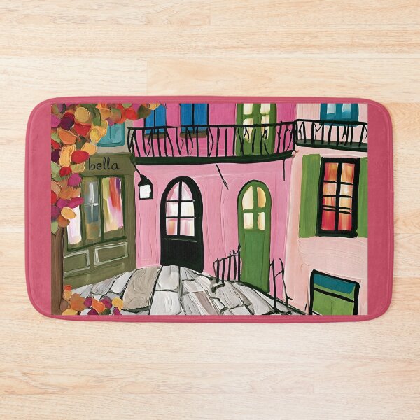 Item preview, Charming Autumn Street Scene with Colorful Architecture, Cafes and Warm Fall Foliage designed and sold by OlfactoART Studio.