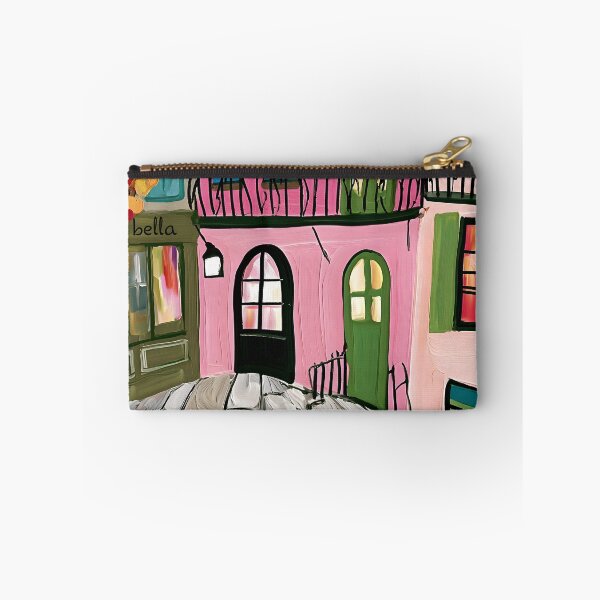Item preview, Charming Autumn Street Scene with Colorful Architecture, Cafes and Warm Fall Foliage designed and sold by OlfactoART Studio.