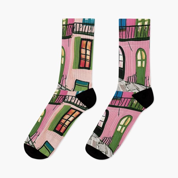 Item preview, Charming Autumn Street Scene with Colorful Architecture, Cafes and Warm Fall Foliage designed and sold by OlfactoART Studio.