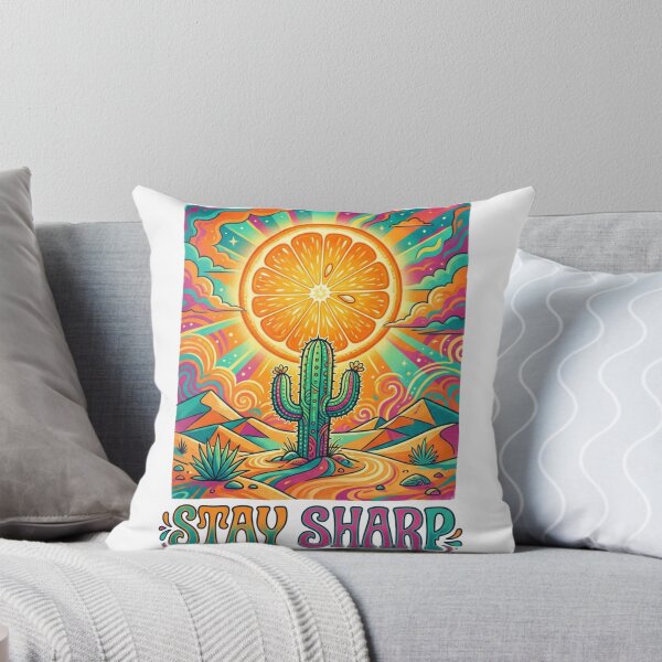 Item preview, Stay Sharp Groovy Psychedelic Cactus Art designed and sold by Sanan Israyilli.