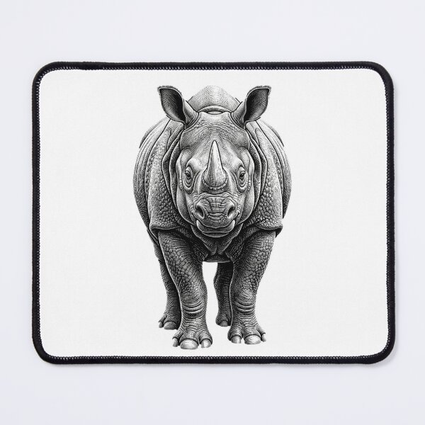 Item preview, Rhino - Detailed black and White designed and sold by Minimalisticaly.
