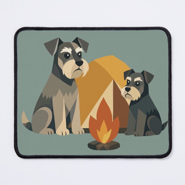 Item preview, Miniature Schnauzers Camping designed and sold by Ghost on Toast.