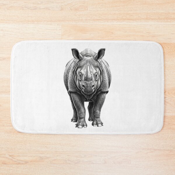 Item preview, Rhino - Detailed black and White designed and sold by Minimalisticaly.