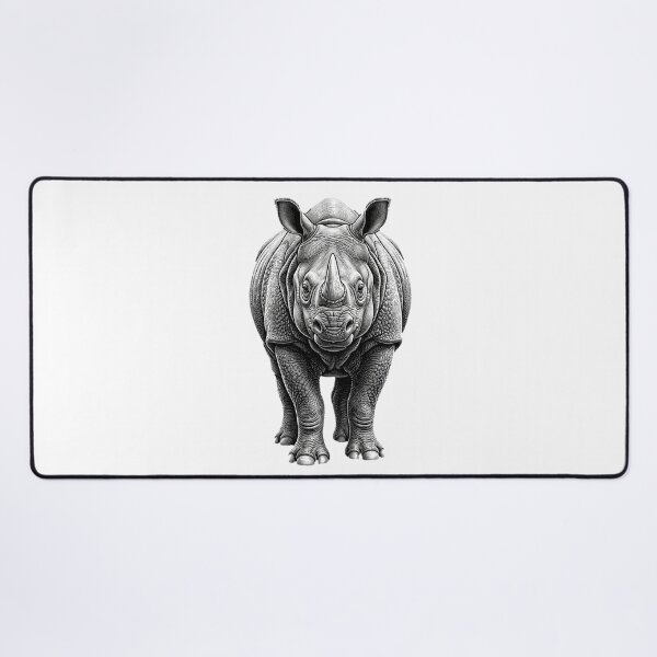 Item preview, Rhino - Detailed black and White designed and sold by Minimalisticaly.