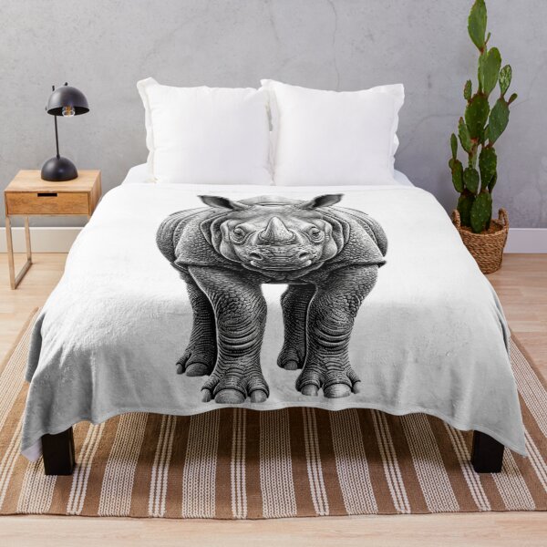 Item preview, Rhino - Detailed black and White designed and sold by Minimalisticaly.