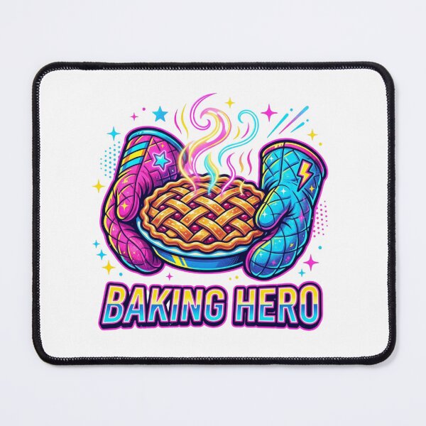 Item preview, Baking Hero Neon Retro Pop Art Pie designed and sold by Sanan Israyilli.