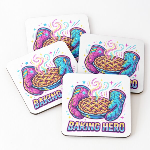 Item preview, Baking Hero Neon Retro Pop Art Pie designed and sold by Sanan Israyilli.