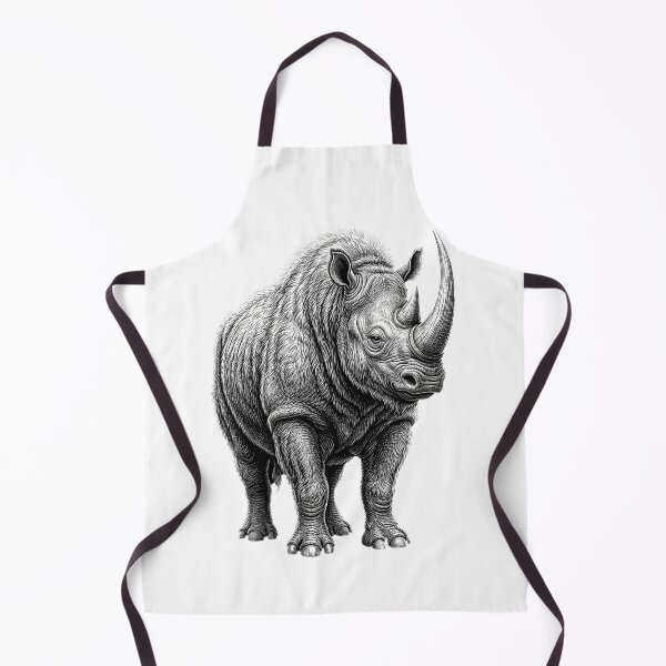 Item preview, Woolly Rhino - Realistic Black And White designed and sold by Minimalisticaly.
