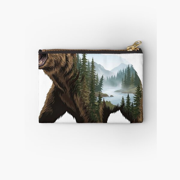 Item preview, Roaring Grizzly Bear Forest Double Exposure Artwork designed and sold by Rahat3344.