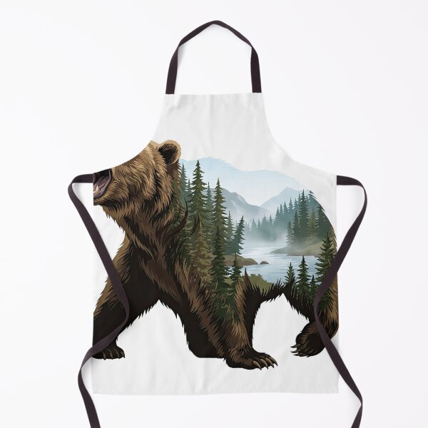 Item preview, Roaring Grizzly Bear Forest Double Exposure Artwork designed and sold by Rahat3344.