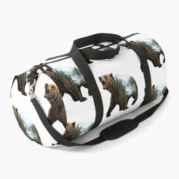 Item preview, Roaring Grizzly Bear Forest Double Exposure Artwork designed and sold by Rahat3344.