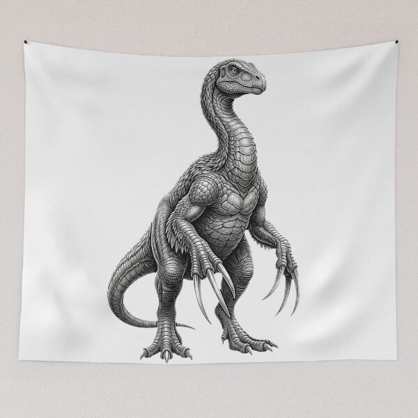 Item preview, Therezinosaurus -Detailed Black and White designed and sold by Minimalisticaly.