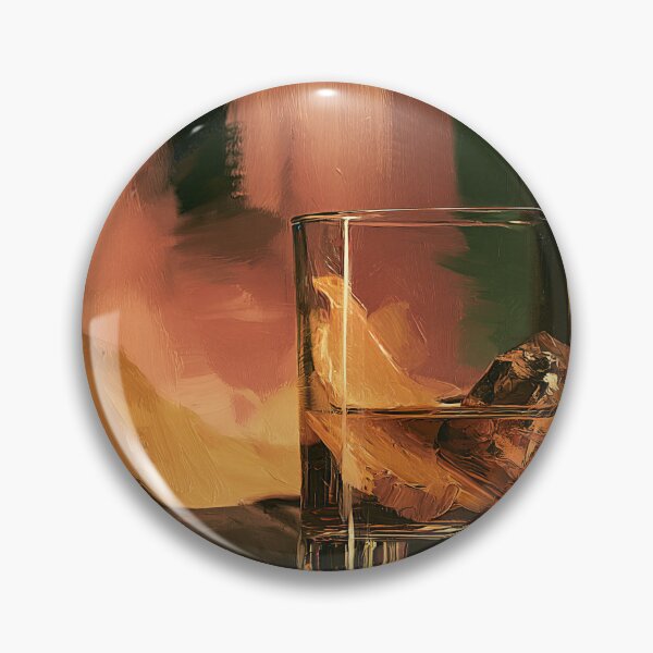 Item preview, Whiskey with Large Ice Cube and Lit Cigar in Warm Dim Lighting for a Relaxing Evening Atmosphere designed and sold by OlfactoART Studio.