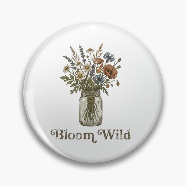 Item preview, Bloom Wild Vintage Wildflowers Mason Jar Art designed and sold by Sanan Israyilli.