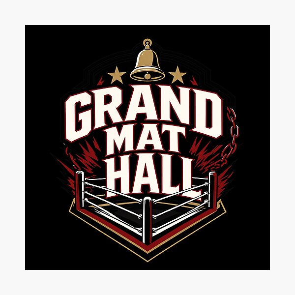 Item preview, Grand Mat Hall Professional Wrestling Arena Logo designed and sold by Dogy Corgi.