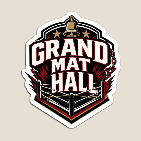 Item preview, Grand Mat Hall Professional Wrestling Arena Logo designed and sold by Dogy Corgi.