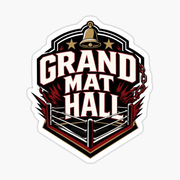 Item preview, Grand Mat Hall Professional Wrestling Arena Logo designed and sold by Dogy Corgi.