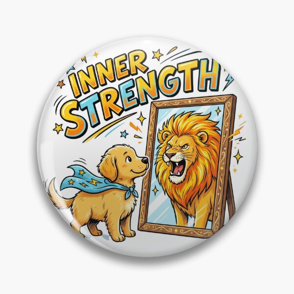 Item preview, Inner Strength Puppy Lion Mirror Art designed and sold by Sanan Israyilli.