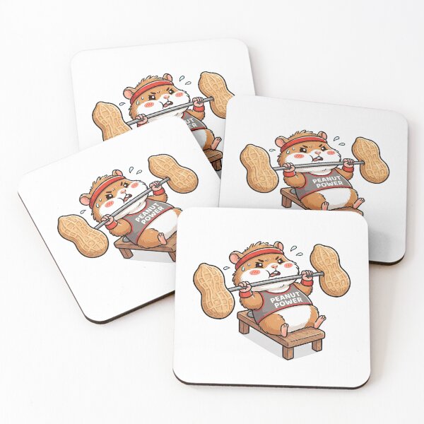 Item preview, Funny Hamster Bench Pressing Peanut Barbell Workout designed and sold by Rahat3344.